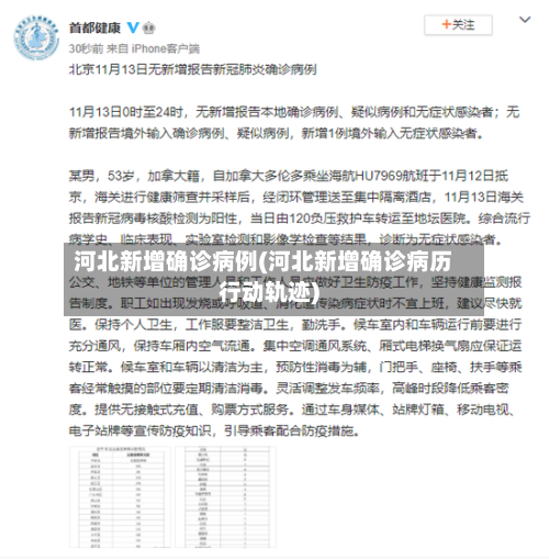 河北新增确诊病例(河北新增确诊病历行动轨迹)-第1张图片