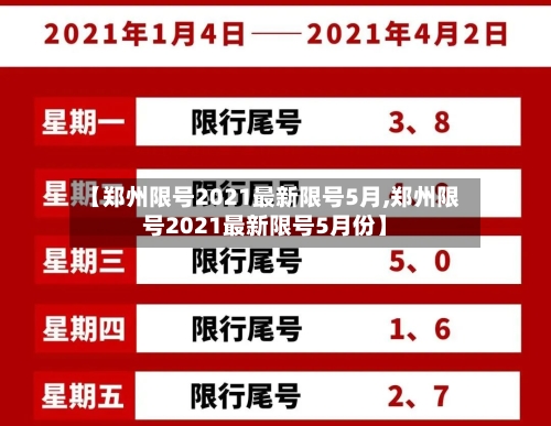 【郑州限号2021最新限号5月,郑州限号2021最新限号5月份】